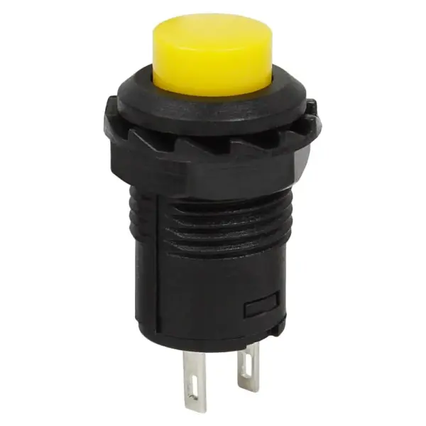2x Interruptor Amarillo Redondo 12 Mm Empotrable 2 Posiciones