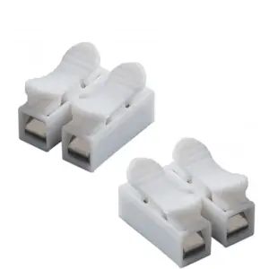 5x Regleta 2 Polos Con Clip Clema Ficha Empalme Para Cables Conexion Rapido