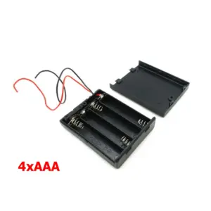 Battery holder portapilas porta pilas 4xAAA con tapa e interruptor