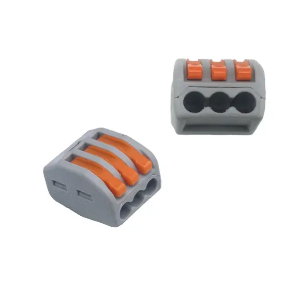 2x Conector Rapido 3 Terminales 32a 4mm 4000v 250v Pines Palanca Wago Pct-213
