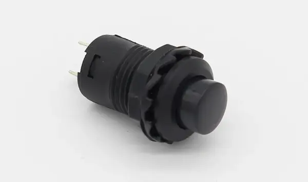 2x Interruptor Negro Redondo 12 Mm Empotrable Boton On Off - Imagen 5