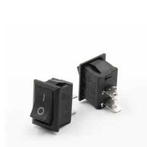 5x Interruptor De Encendido/apagado Ac 250 V 3a 2 Pin On / Off I / O Spst Snap