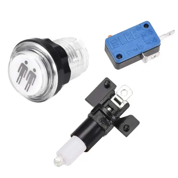 Pulsador Arcade Push Button Led Iluminado Bartop Stick Coin Player Monedas - Imagen 3