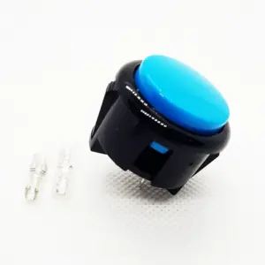 Pulsador Arcade 30mm Azul Faston Jamma Push Button Bartop Raspberry
