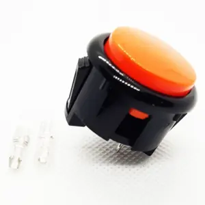 Pulsador Arcade 30mm Naranja faston Jamma Push button Bartop Raspberry