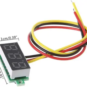 Mini Voltimetro 2,5v – 30v Dc 2 Hilos Display Digital Verde 0,36 Diy