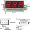 Mini Voltimetro 2,5v - 30v Dc 2 Hilos Display Digital Verde 0,36 Diy - Imagen 3