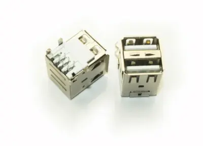 2x Conector Usb Hembra Doble Tipo A Pcb Socket