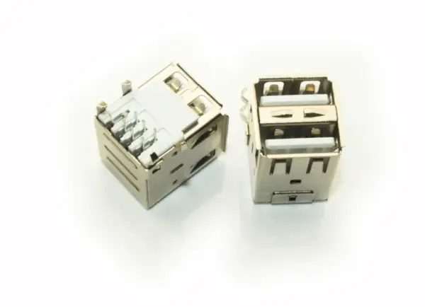 2x Conector Usb Hembra Doble Tipo A Pcb Socket