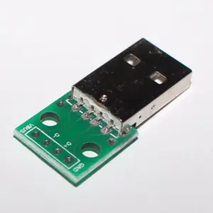 2x Pcb Placa Adaptador Convertidor Conector Macho Usb A Dip De 4 Pines 2.54