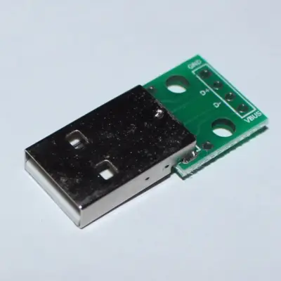 2x Pcb Placa Adaptador Convertidor Conector Macho Usb A Dip De 4 Pines 2.54 - Imagen 2