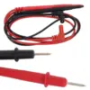 2 Cables Sondas Para Polimetro Multimetro 80cm Puntas Pinza Conector