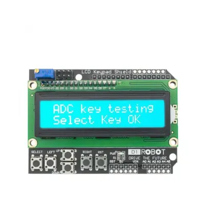 Display Lcd1602 Retroalimentado Azul Con Teclado - Imagen 5