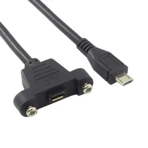 Cable Alargador Micro Usb 30cm Macho Hembra Montaje Panel Extensor