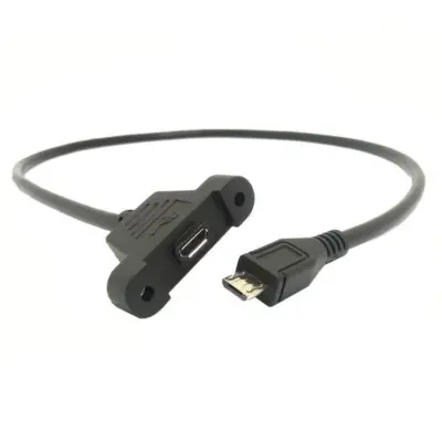 Cable Alargador Micro Usb 30cm Macho Hembra Montaje Panel Extensor - Imagen 2
