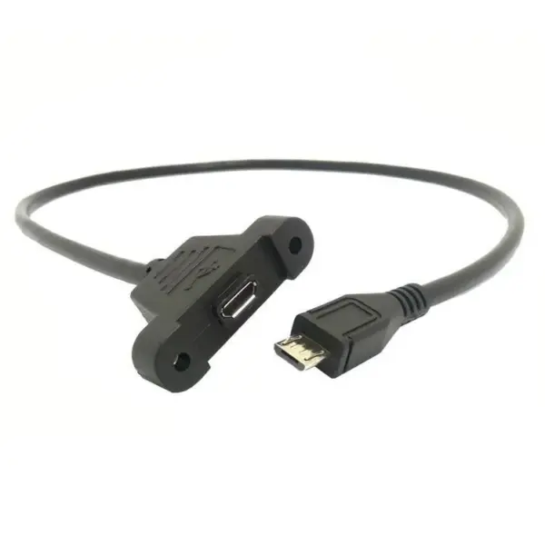 Cable Alargador Micro Usb 30cm Macho Hembra Montaje Panel Extensor - Imagen 2