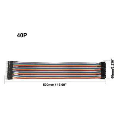Faja 40 Lineas Cables 40 Cm Macho Hembra Jumper Dupont 2,54 - Imagen 2