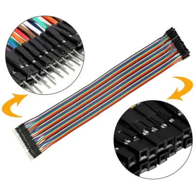 Faja 40 Lineas Cables 40 Cm Macho Hembra Jumper Dupont 2,54 - Imagen 3