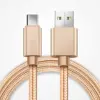 CABLE USB-C ALUMINIO TRENZADO MÓVIL TABLET TIPO C 1m ORO NYLON