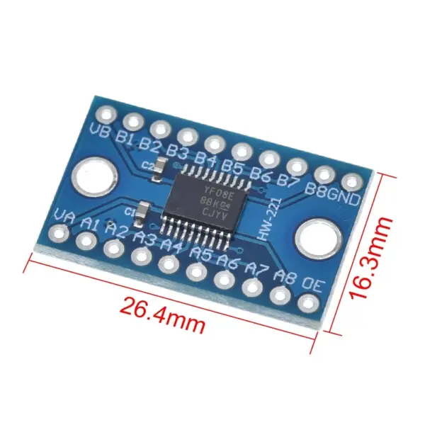 Txs0108e Convertidor De Nivel Lógico 8 Canales Ttl 3.3v 5v Bidireccional - Imagen 3