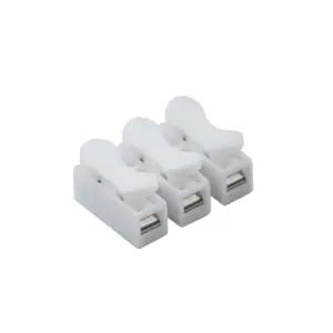 5x Regleta 3 Polos Con Clip Clema Ficha Empalme Para Cables Conexion Rapido