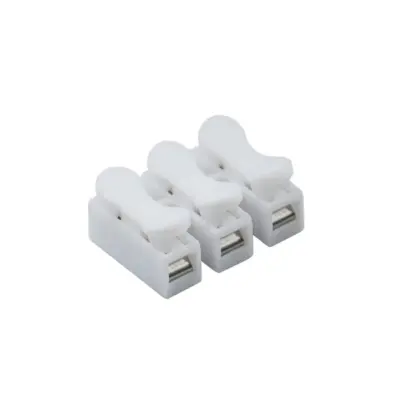 5x Regleta 3 Polos Con Clip Clema Ficha Empalme Para Cables Conexion Rapido