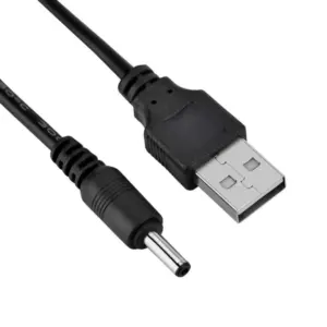 Cable Usb Cargador Tablet Android Negro Mp3 3.5mm 5v 2a Alimentación Dc