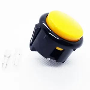Pulsador Arcade 30mm Amarillo Faston Jamma Push Button Bartop Raspberry