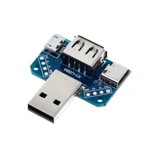 MODULO ADAPTADOR USB MACHO A USB – MICROUSB – TIPO C HEMBRA  2.54MM