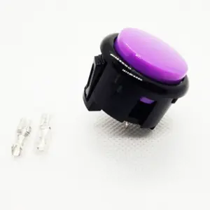 Pulsador Arcade 30mm Morado Violeta Faston Jamma Push Button Bartop Raspberry