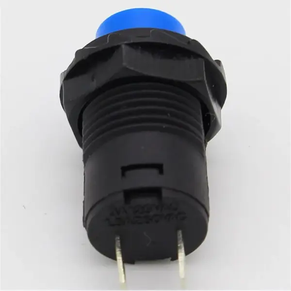 2x Pulsador Momentaneo Azul Redondo 12mm Empotrable Boton On Off 2 Posiciones - Imagen 3