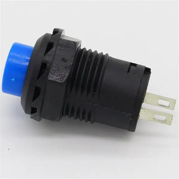 2x Pulsador Momentaneo Azul Redondo 12mm Empotrable Boton On Off 2 Posiciones - Imagen 4