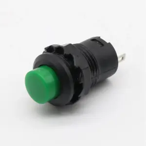 2x Pulsador Momentaneo Verde Redondo 12mm Empotrable On Off 2 Posiciones