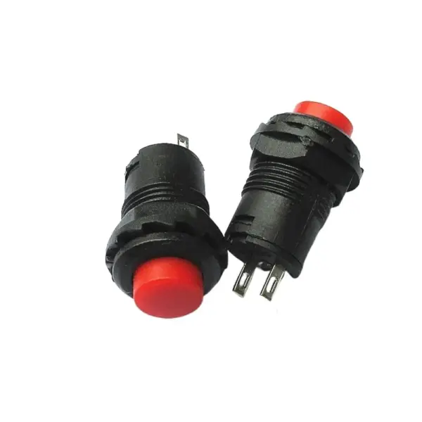 2x Pulsador Rojo Redondo 12mm Empotrable Boton On Off 2 Posiciones - Imagen 3