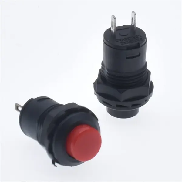 2x Pulsador Rojo Redondo 12mm Empotrable Boton On Off 2 Posiciones - Imagen 4