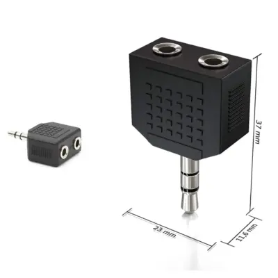 Multiplicador Jack Estéreo 3.5mm 1 Conector A 2 Conectores - Imagen 3