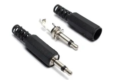 2x Conector Jack Mono 3.5mm Macho Para Soldar