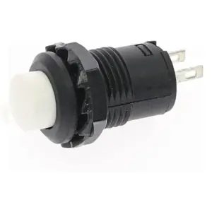 2x Pulsador Blanco Redondo 12mm Empotrable Boton On Off 2 Posiciones