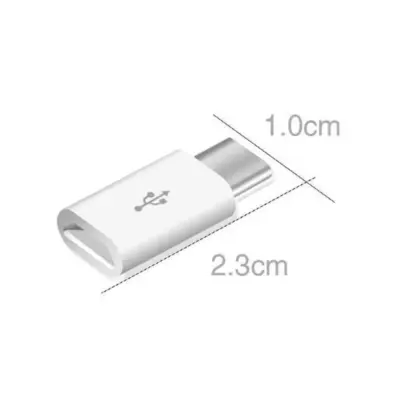 2x ADAPTADOR UNIVERSAL CABLE MICRO USB A TIPO C OTG BLANCO - Imagen 5