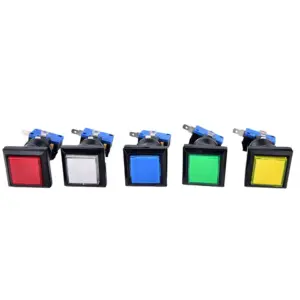 Pulsador Cuadrado Diy Arcade Jamma Recreativa Boton Led Iluminado