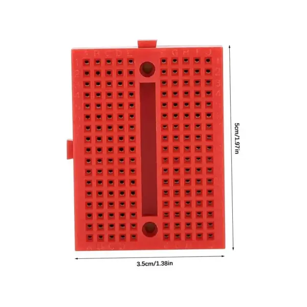 MINI BREADBOARD PROTOBOARD 170 PUNTOS ROJO - Imagen 3