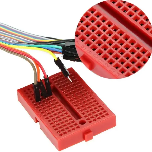 MINI BREADBOARD PROTOBOARD 170 PUNTOS ROJO - Imagen 5