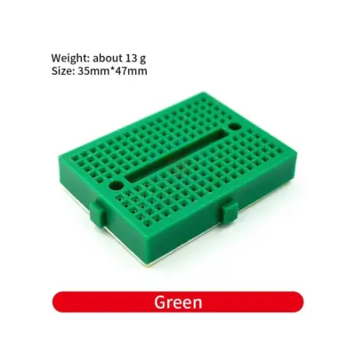 MINI BREADBOARD PROTOBOARD 170 PUNTOS VERDE - Imagen 3