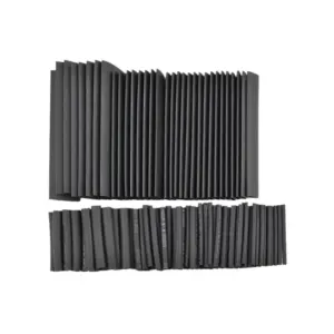 Surtido 127 PIEZAS Tubo Termoretractil de Color negro 7 DIAMETROS