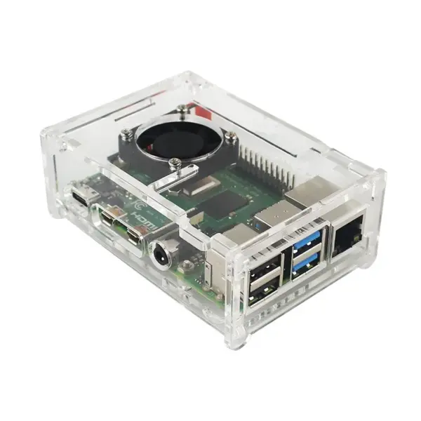 Carcasa transparente acrilica raspberry pi 4