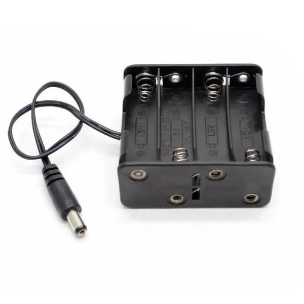 PORTAPILAS 8xAA 12V 4+4 LR06 CON CONECTOR DC