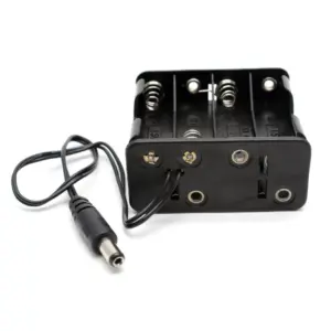 PORTAPILAS 8xAA 12V 4+4 LR06 CON CONECTOR DC
