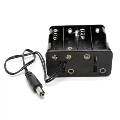 PORTAPILAS 8xAA 12V 4+4 LR06 CON CONECTOR DC - Imagen 2