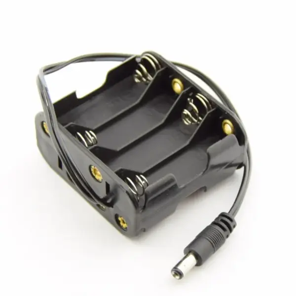 PORTAPILAS 8xAA 12V 4+4 LR06 CON CONECTOR DC - Imagen 3