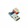 Modulo Adaptador USB macho a USB - microUSB hembra  2.54mm